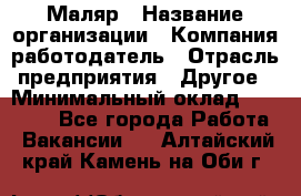 Маляр › Название организации ­ Компания-работодатель › Отрасль предприятия ­ Другое › Минимальный оклад ­ 20 000 - Все города Работа » Вакансии   . Алтайский край,Камень-на-Оби г.